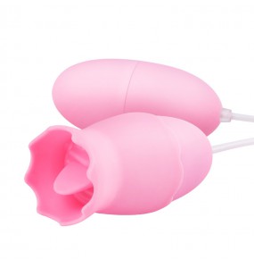 MIZZZEE Tongue Dual Vibrating Egg (USB Power Supply - Pink)